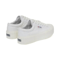 Superga 2631 Stripe Platform Scarpe White-White Avorio