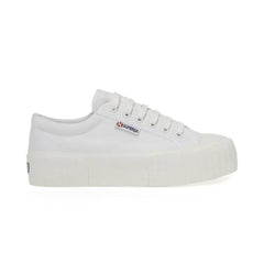 Superga 2631 Stripe Platform Scarpe White-White Avorio