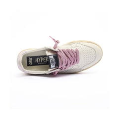 4B12 Sneakers Hyper-D102 Bianco/Lilla