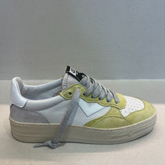 4B12 Sneakers Hyper-D111 Silver/Panna/Giallo