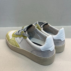 4B12 Sneakers Hyper-D111 Silver/Panna/Giallo