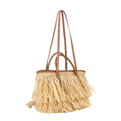 V73 Borsa Shopping Donna Rafia Naturale