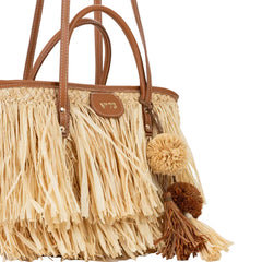 V73 Borsa Shopping Donna Rafia Naturale