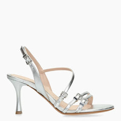 Albano Sandalo con Tacco Argento