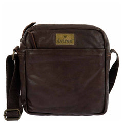 Avirex Borsa a Tracolla in Pelle Marrone