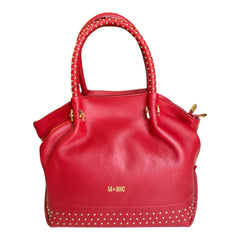 M Brc Borsa in Pelle Chiodo Rossa