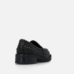 Bruno Premi Mocassino in Pelle con Borchie Nero
