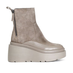 CafèNoir Tronchetto in Pelle Scamosciata Doppia Zip