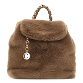 CafèNoir C3NB0905M084TG2 Zaino in Pelliccia Sintetica Donna Visone