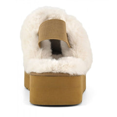 Colors of California Platform Slipper Tan