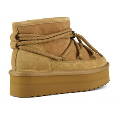 Colors of California Stivale Platform Mountain Look Tan