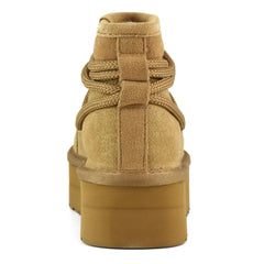 Colors of California Stivale Platform Mountain Look Tan