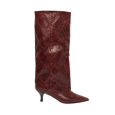Lady Shoes Stivali Donna Pitone Bordeaux