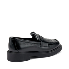 Frau 79Q4 Mocassini in Pelle Stropicciata con Frangia Donna Nero