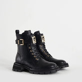 Gaudì Stivaletto in Pelle con Fibbia Black