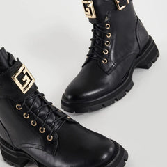 Gaudì Stivaletto in Pelle con Fibbia Black