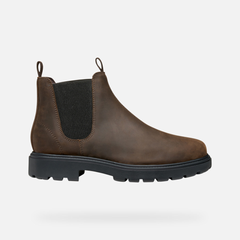 Geox U46FRA Stivaletti Chelsea Uomo Coffee