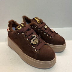 Gio+ Sneakers in Camoscio Cioccolato