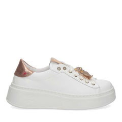 Gio+ Sneakers in Pelle White/Peach