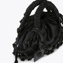 Kurt Geiger Borsa Piccola Macrame Crystal Black