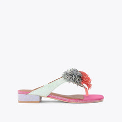 Kurt Geiger Sandalo con Pompon Multicolor