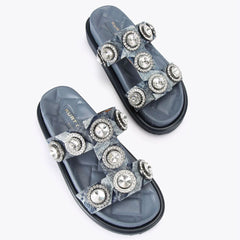 Kurt Geiger Sandalo Orson Crystal Denim