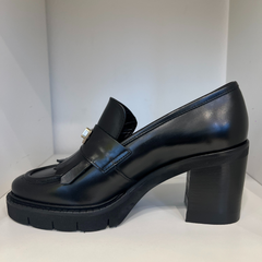 Luca Grossi 559 Mocassini con Tacco Donna Nero