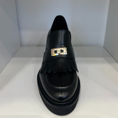 Luca Grossi 559 Mocassini con Tacco Donna Nero