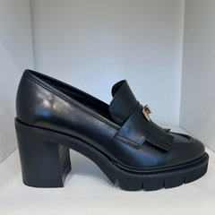 Luca Grossi 559 Mocassini con Tacco Donna Nero