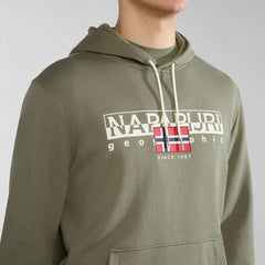 Napapijri Felpa con Cappuccio Aylmer Green Lichen