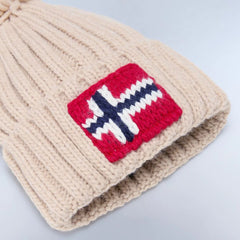 Napapijri Berretto Semiury con Pompon Beige Dimity