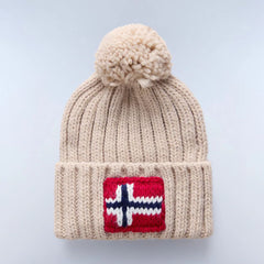 Napapijri Berretto Semiury con Pompon Beige Dimity