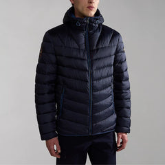 Napapijri Piumino con Cappuccio Aerons Blu Marine