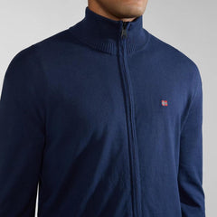 Napapijri Pullover con Zip Decatur Blu Marine