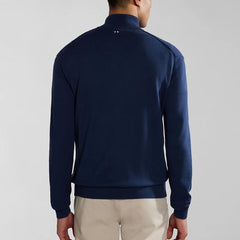 Napapijri Pullover con Zip Decatur Blu Marine