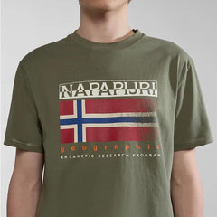 Napapijri T-Shirt Kreis Green Lichen