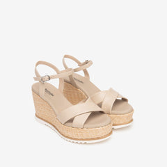 NeroGiardini Sandalo in Pelle Lino