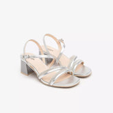 NeroGiardini Sandalo in Pelle Argento