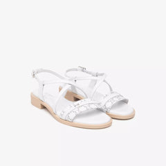 NeroGiardini Sandalo in Pelle Bianco