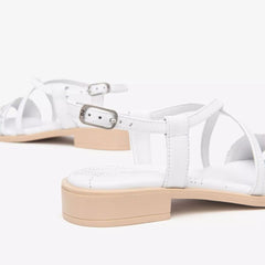NeroGiardini Sandalo in Pelle Bianco