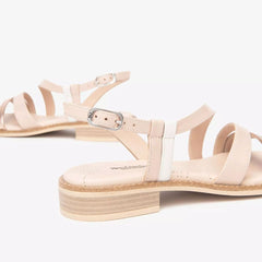 NeroGiardini Sandalo in Pelle e Materiale Tecnico Osso