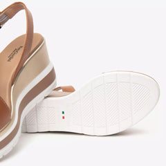 NeroGiardini Sandalo in Pelle Cognac