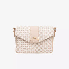 NeroGiardini Borsa a Tracolla in Materiale Tecnico Beige