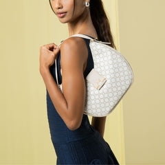 NeroGiardini Borsa Hobo in Materiale Tecnico Beige