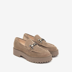 NeroGiardini Mocassino Argilla in Camoscio