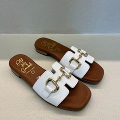 Oh My Sandals 5340 Ciabatta con Accessorio Bianca