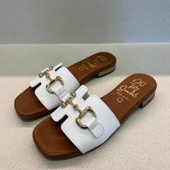 Oh My Sandals 5340 Ciabatta con Accessorio Bianca