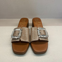 Oh My Sandals 5353 Ciabatta con Tacco Taupe