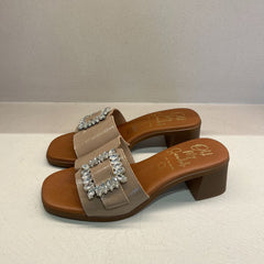 Oh My Sandals 5353 Ciabatta con Tacco Taupe