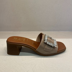 Oh My Sandals 5353 Ciabatta con Tacco Taupe